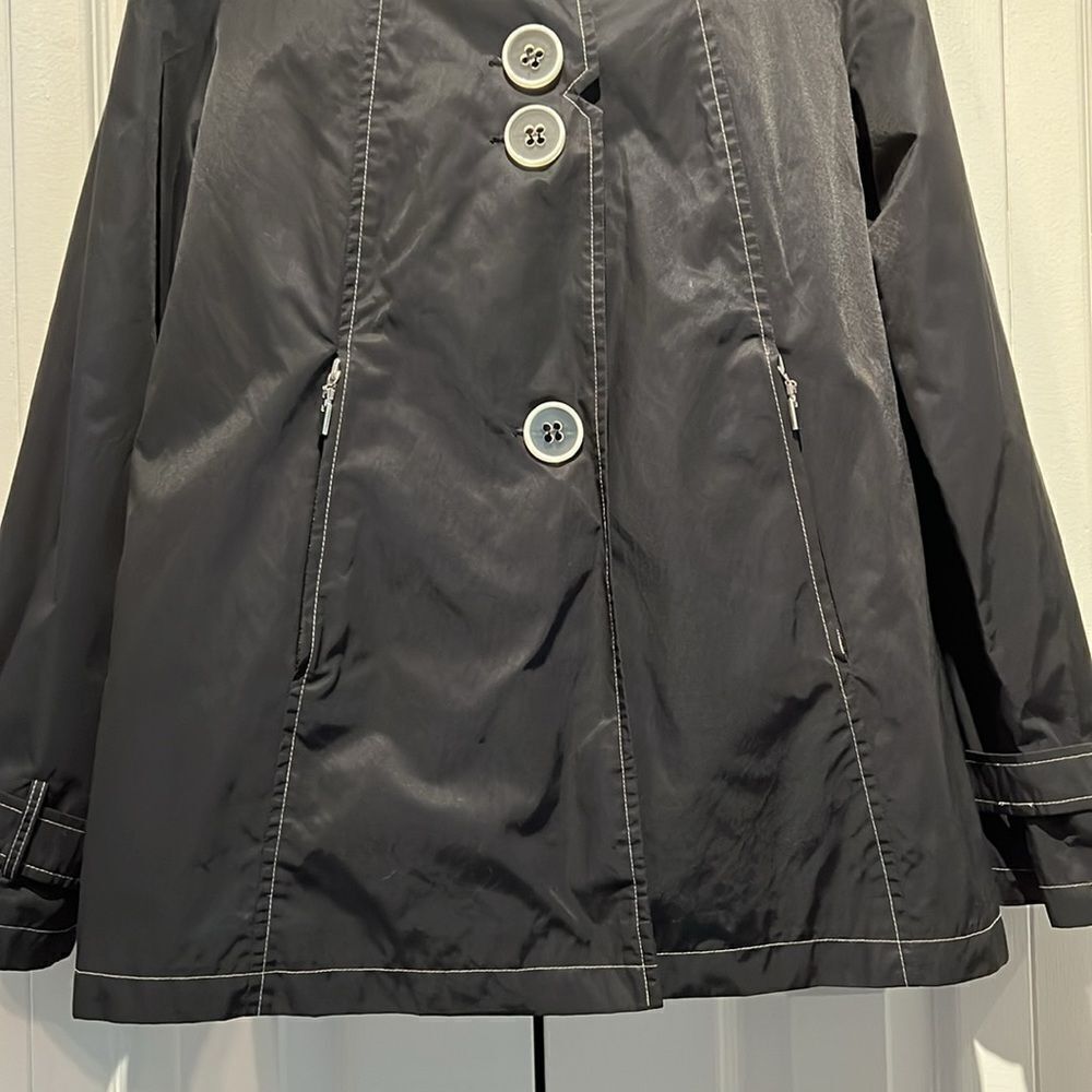 Kristen Blake Black Water Repellent Button Up Jacket Size M - Picture 4 of 14
